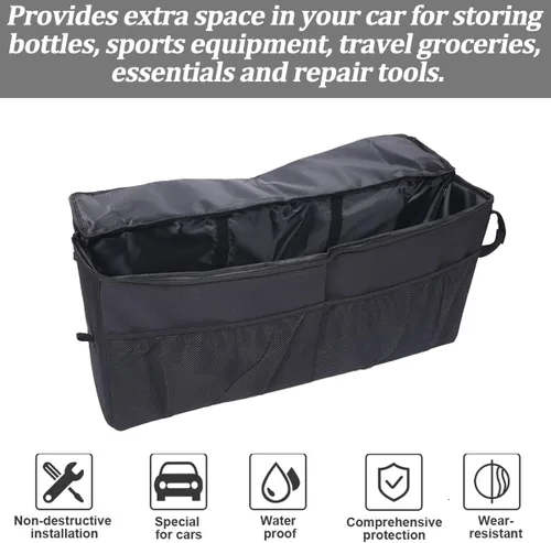 Vista 7 de HAPPYHORSE Para Mercedes-Benz Clase G W463 G63 G65 G55 G500 G550 G350d 2004-2018 bolsa de almacenamiento de maletero de coche (uno a la izquierda)