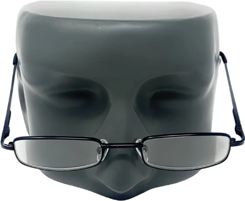 Vista 5 de The Winston - Gafas de lectura rectangulares de metal, unisex, medio lector, tramposos rectangulares