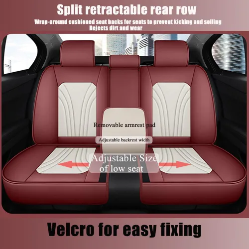 Vista 5 de Fundas de asiento de automóvil para Toyota Matrix 2003-2013, impermeables, de piel sintética, compatibles con bolsas de aire, fundas protectoras