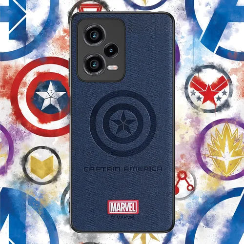 Vista 7 de IRON SPIDER Funda para Xiaomi Poco X5 Pro 5G, con personaje de superhéroe compatible con Xiaomi Poco X5 Pro Funda de cuero azul (capitán)