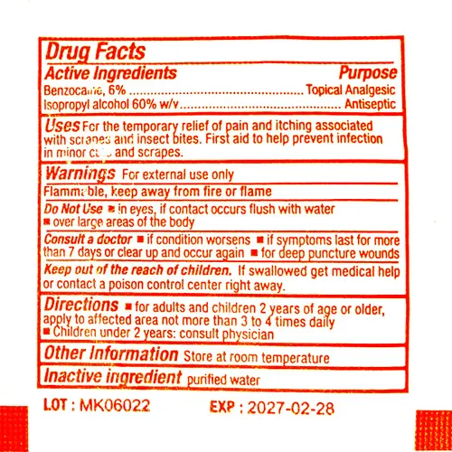 Vista 5 de First Aid Only 19-002 Pack de toallitas para picaduras (caja de 10)