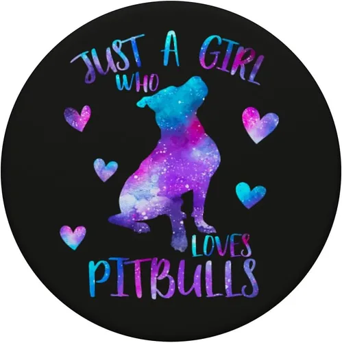 Vista 3 de Just a Girl Who Loves Pitbulls - Soporte para teléfonos y tabletas, Negro