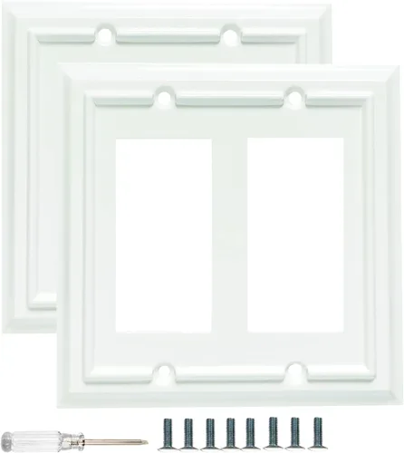 Vista 8 de Placas de pared, cubiertas de toma dúplex, placas de interruptor de luz de palanca, cubierta de interruptor de luz decorativa, placa de pared