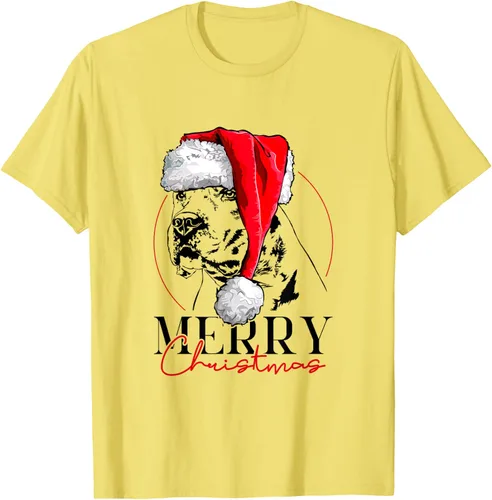 Vista 12 de Camiseta divertida de Papá Noel Dogo Argentino para perro de Feliz Navidad, Blanco