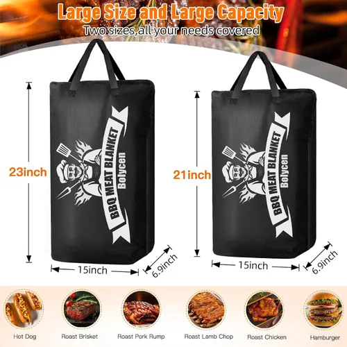 Vista 2 de Manta de barbacoa mejorada para descansar carne, freidora de aire, cocina, campamento, hornear, fiesta, accesorios esenciales para ahumador, manta