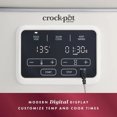 Vista 5 de Crock-Pot Olla de cocción lenta programable de 6 cuartos con Sous Vide, leche de avena