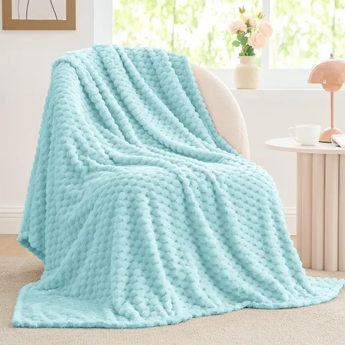 Vista 131 de BEDELITE Manta de forro polar para sofá y cama, manta decorativa de jacquard 3D de almendra, súper suave y acogedora, manta mullida cálida adecuada