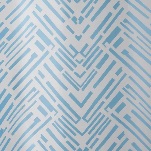 Vista 2 de Zenna Home Cory Chevron - Cortina de ducha impermeable de PEVA, gris y azul, 70 x 72 pulgadas