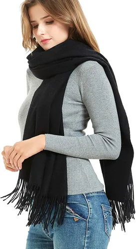 Vista 3 de Novawo Chal de lana extra grande, bufanda de invierno suave para mujer