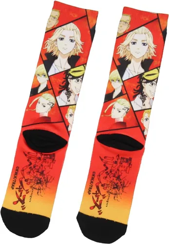 Vista 3 de Bioworld Tokyo Revengers Crew Calcetines para hombres y mujeres manga anime sublimados calcetines 1 par, Varios