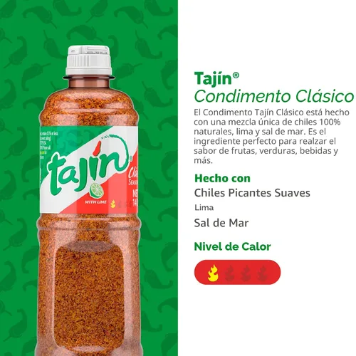 Vista 3 de Condimento Tajín Clásico de Chile y Lima 14 onzas (paquete de 1)