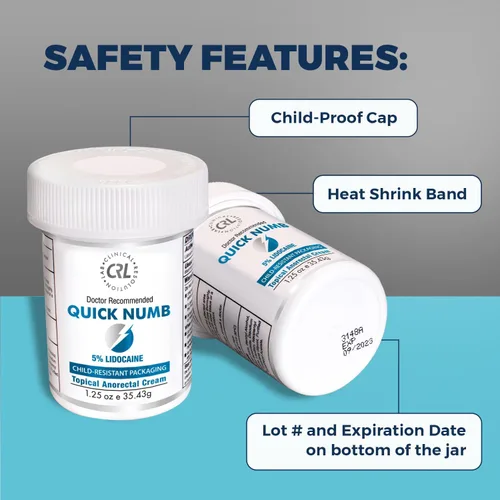 Vista 6 de Clinical Resolution Quick Numb - Crema anestésica tópica al 5% de lidocaína para aliviar el dolor rápido, picazón por quemaduras, máxima fuerza