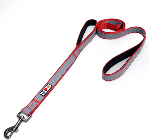 Vista 12 de Pawtitas Correa de perro de doble asa resistente para entrenamiento, correas sin tirones, ideal para perros medianos y grandes, ideal para caminar