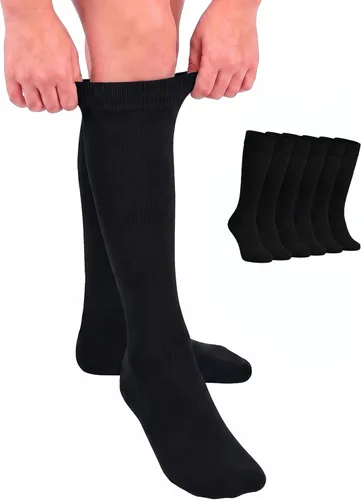 Vista 17 de Hugh Ugoli Knee High Bamboo School Uniform Socks for Girls, Kids, 3-6 Pairs 01- blanco (3 pares)