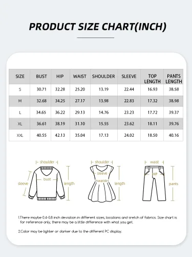 Vista 7 de HBQ Conjunto de 2 piezas para mujer, camiseta de manga abombada y pantalones deportivos