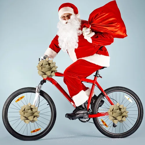 Vista 5 de Lazo de regalo brillante con purpurina dorada de 8 pulgadas, lazo gigante autoadhesivo para envolver regalos con facilidad, elegancia para despegar