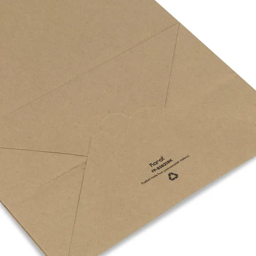 Vista 8 de Karat 1/8 Barrel Brown Kraft Paper Grocery Bags, 10.1x6.8x14.4 in, 500ct