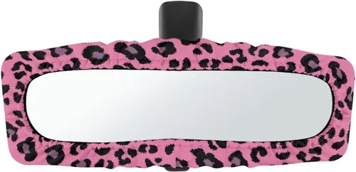 Vista 20 de Funda para espejo retrovisor de automóvil con estampado de vaca negro, protector de espejo retrovisor automático elástico