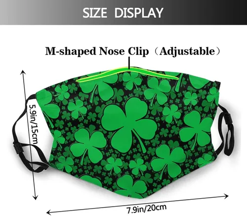 Vista 2 de Máscara facial para adultos lavable y ajustable para hombres mujeres y jóvenes con 2 filtros
