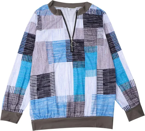 Vista 2 de Mthrpn Fall Sweatshirt,Women's Collar Lapel Casual Workout Long Sleeve Shirts Half Zip Sweatshirt Pullover Tops for Woman