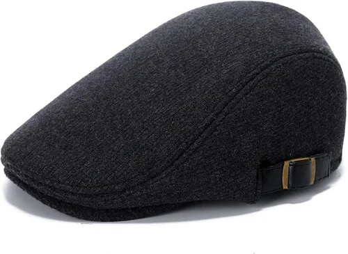 Vista 6 de Gorro de boina para hombre, gorra plana de algodón, ajustable, gorra de cabbie Gatsby Ivy
