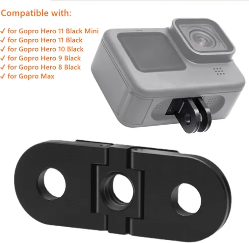 Vista 2 de Dedos plegables de repuesto para Gopro, adaptador de base de montaje plegable magnético con puerto de conector de trípode estándar de 1/4