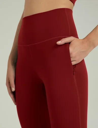 Vista 3 de Colorfulkoala Dreamlux - Leggings acampanados de cintura alta para mujer con bolsillos con cremallera, pantalones de yoga de pierna ancha