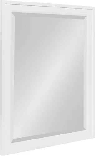 Vista 2 de DesignOvation Bosc - Espejo de pared rectangular decorativo enmarcado, 22 x 28 pulgadas, blanco, espejo de tocador rectangular de transición