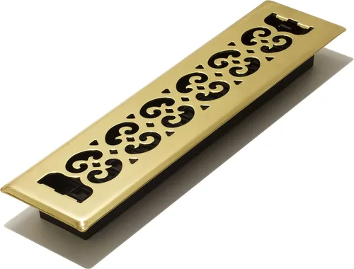 Vista 45 de Decor Grates Registro de suelo SPH210-RB, 2x10, acabado bronce frotado