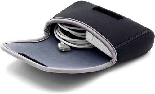 Vista 10 de LENTION Funda de almacenamiento mediana Tech para accesorios, laptop, MacBook, adaptador de corriente, mouse inalámbrico, cargadores de iPhone, Gris