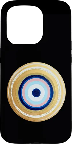 Vista 14 de Carcasa para iPhone 17 con protección contra maldiciones amarillas y negras, color rosa