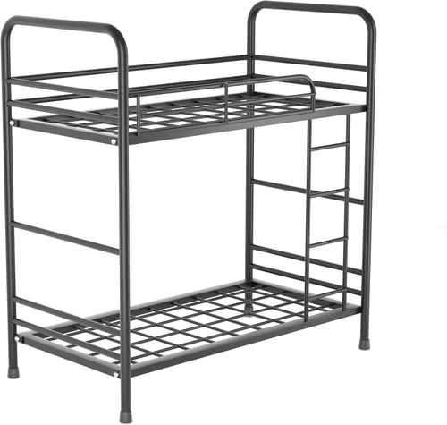 Vista 6 de Organizador de estante de escritorio, organizador de 2 niveles K y libera espacio del escritorio, estantería de metal pequeña con diseño de litera