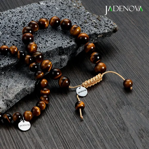 Vista 6 de JADENOVA - Brazalete de piedras de yoga para parejas