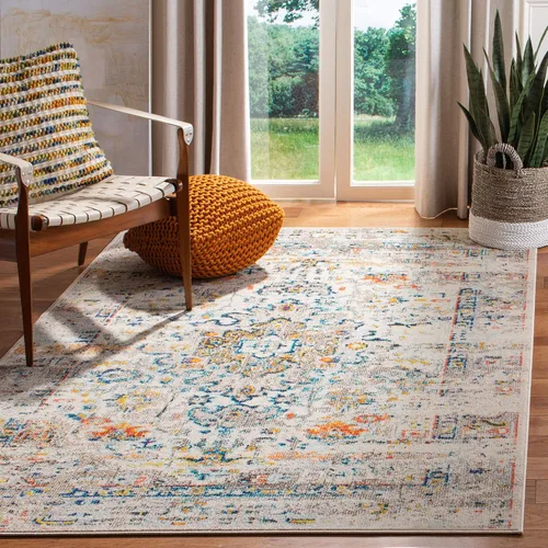 Vista 18 de SAFAVIEH Madison Collection - Alfombra decorativa de 2 pies 2 pulgadas x 4 pies, color verde y turquesa, diseño envejecido, no desprende pelusa