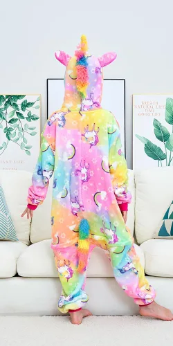 Vista 8 de Pijama unisex de unicornio para niños, disfraz de Halloween