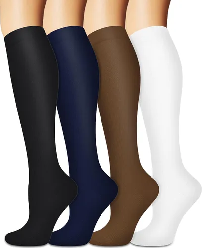 Vista 26 de Calcetines de compresión para mujeres y hombres circulación (3 pares) son el mejor apoyo para correr, atletismo, ciclismo, senderismo