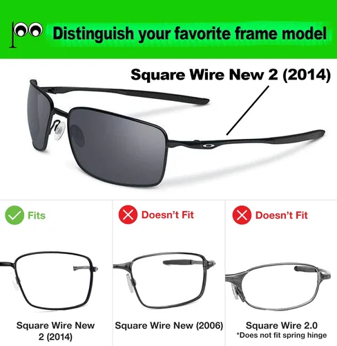 Vista 4 de Lentes polarizadas de repuesto para gafas de sol Oakley Square Wire II (2014)