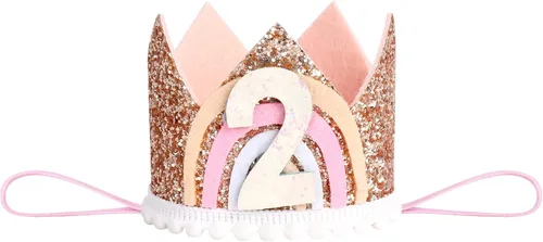 Vista 6 de IBTOM CASTLE Rainbow Boho Cake Smash Outfit First Birthday Baby Girl Bohemian Romper+Tutu Skirt+Crown One Dress sesión de fotos