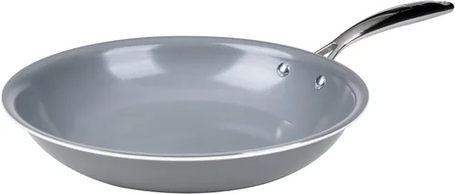 Vista 11 de Goodful Sartén antiadherente de cerámica de 11 pulgadas, ollas y sartenes aptas para lavavajillas, mango de acero inoxidable de agarre cómodo, Crema