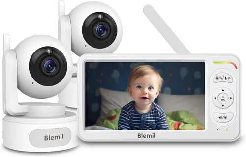 Vista 9 de Blemil Monitor de Bebé con Video Mejorado con Cámara y Audio, Pantalla Grande de 6", Batería de 35 Horas, Monitor de Bebé Sin WiFi, Cámara Remota