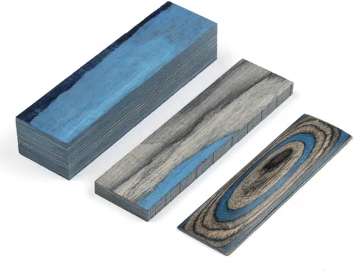 Vista 2 de WellieSTR 1 pieza de mangos de cuchillo material para fabricar piezas de madera en blanco de color mango de madera piezas apretones fabricación