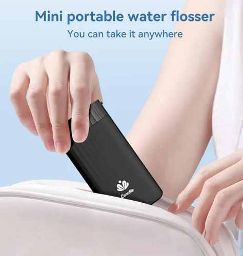 Vista 2 de Irrigador de Agua Portátil para Dientes, Boquillas de Irrigador de Agua de Viaje, Mini Irrigador Oral Inalámbrico Recargable con Tanque de Agua