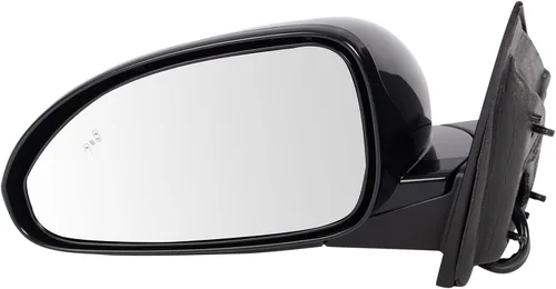 Vista 177 de TRQ Espejo plegable con calefacción eléctrica del lado del conductor con indicador de punto ciego pintura a juego negro liso compatible con Kia