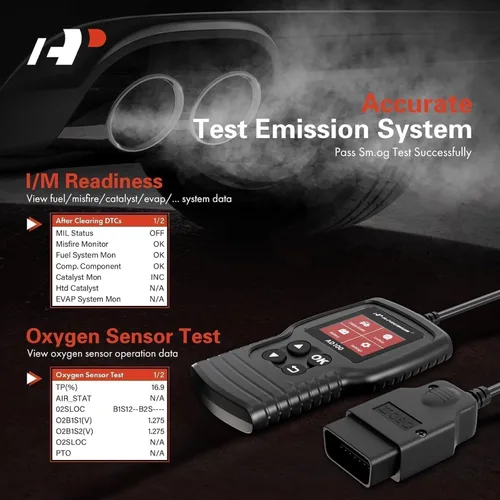Vista 5 de A-Premium AD100 Herramienta de diagnóstico universal OBD2 escáner, lector de códigos de coche OBDII/EOBD/CAN, comprobar la luz del motor/leer