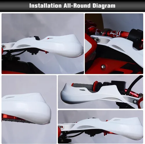 Vista 7 de JFG RACING Guardamanos para motocross, manillar de 7/8 pulgadas y 1 1/8 pulgadas, accesorios universales para CRF XR YZF XC KX 125 150 250 300 Ebike