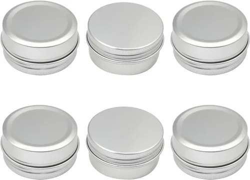 Vista 14 de Othmro Latas redondas de metal de 8.3 onzas, latas de aluminio, contenedores recargables de 8.5 fl oz, botellas de lata con tapa de tornillo