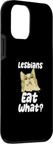 Vista 3 de iPhone 12 mini lesbianas comen qué cita divertida para orientación BI y caso LGBTQ