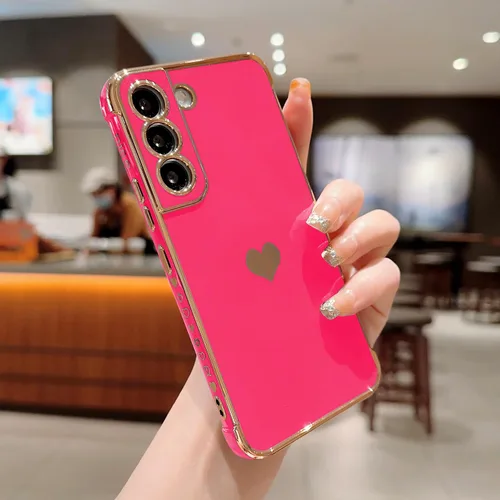 Vista 154 de phylla Funda de teléfono compatible con Samsung Galaxy A12 de 6.5 pulgadas, lindo corazón chapado en oro, elegante funda de lujo para mujer