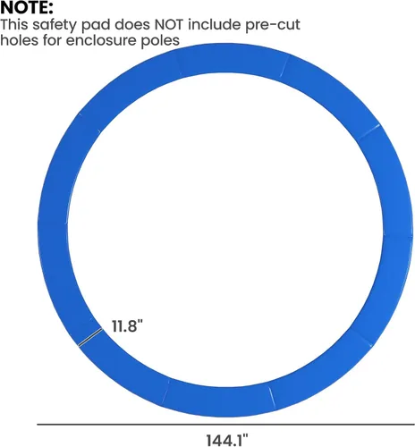 Vista 7 de Soozier Funda de resorte para cama elástica de 12 pies/14 pies, repuesto de almohadilla de seguridad para cama elástica, impermeable y resistente a