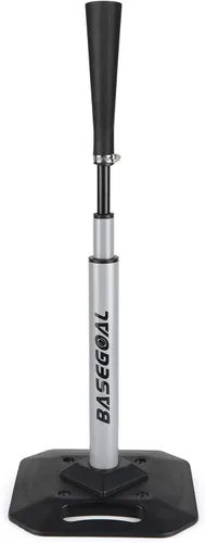 Vista 6 de BaseGoal Baseball & Softball Batting Tee,Portable Hitting Tee,with Heavy Duty Base,Rolled Flexible Rubber Top,Adjustable Height for Kids or Adults